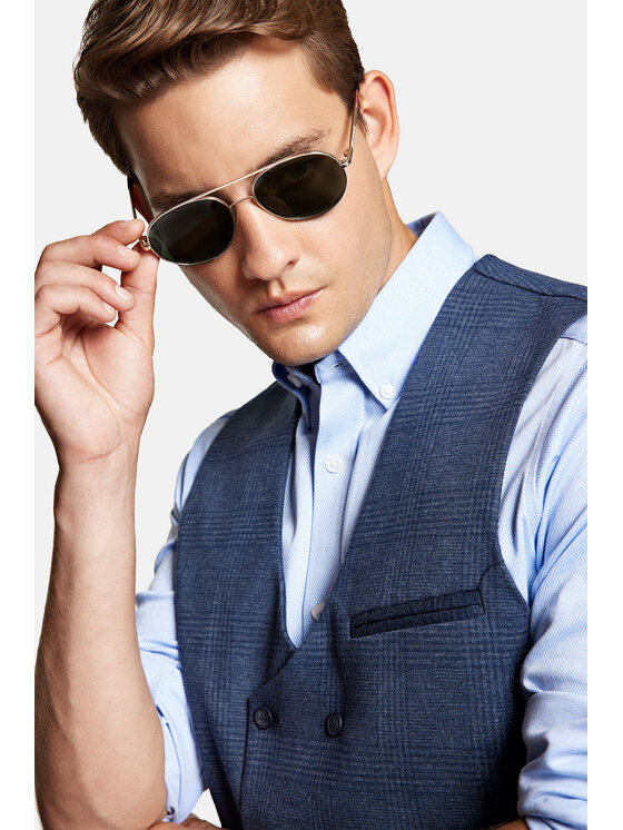 Lancerto Lancerto Kamizelka KA131223000006 Granatowy Slim Fit