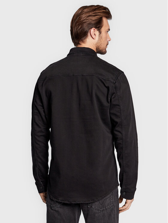 Camicia di jeans Dave PM307671 Nero Regular Fit