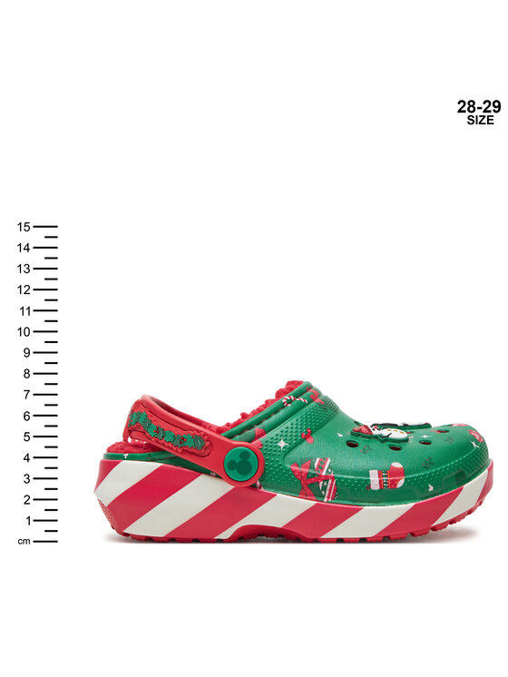Crocs Crocs Şlapi Classic Mickey Xmass Lined Clog K 210814 Verde