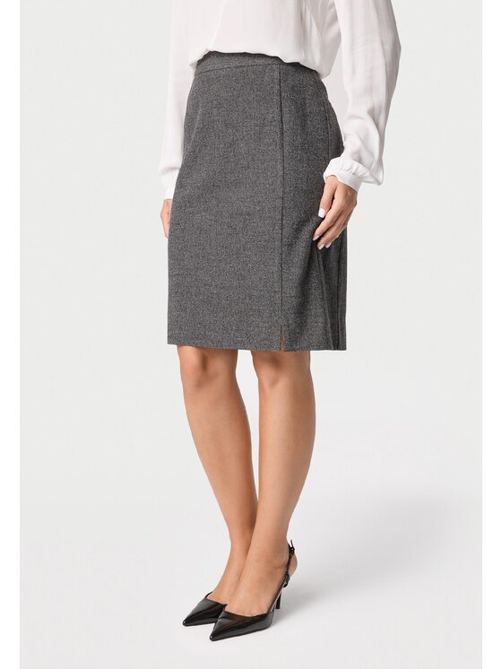 QUIOSQUE Sukňa QUIOSQUE 7VS001201 Sivá Regular Fit