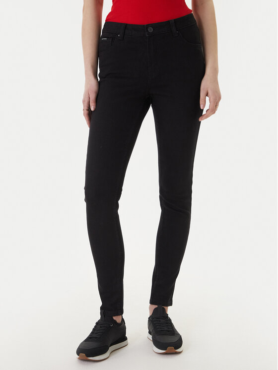 Americanos Americanos Jeansy Dakota W126-AMLTR-1005-48D Černá Skinny Fit