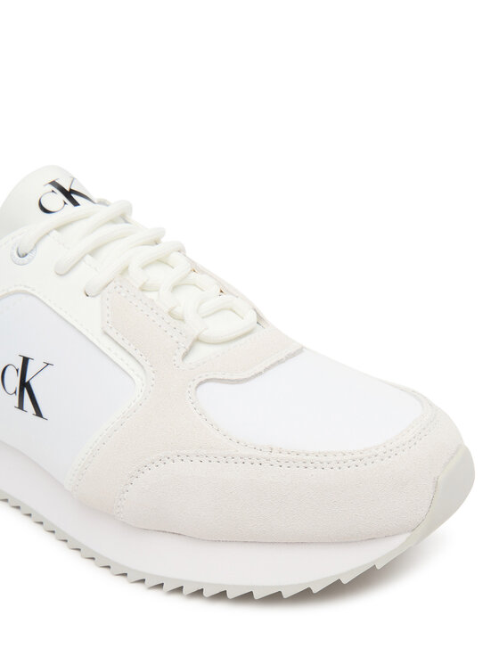 Calvin Klein Jeans Calvin Klein Jeans Tenisice Runner Laceup Sock Mg Nylon Mix YW0YW01644 Bijela