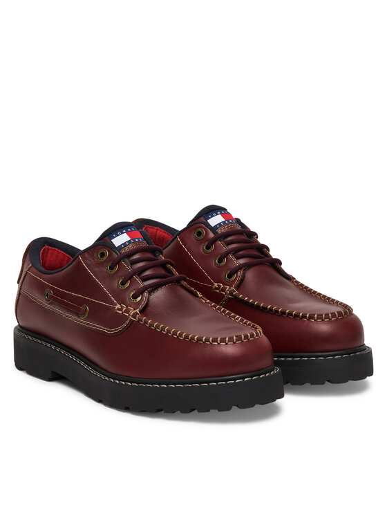 Tommy Jeans Tommy Jeans Félcipő Archive '01 Boat Shoe Leather EM0EM01651 Barna