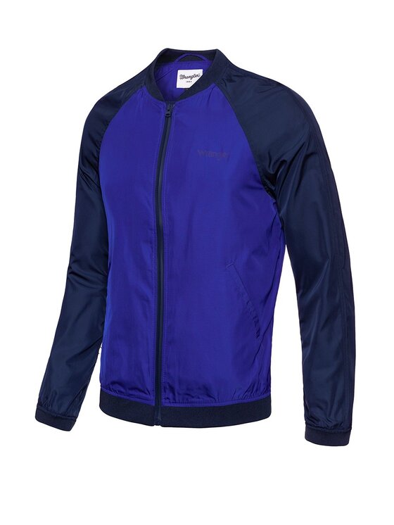 Wrangler Wrangler Kurtka przejściowa BOMBER Niebieski Slim Fit