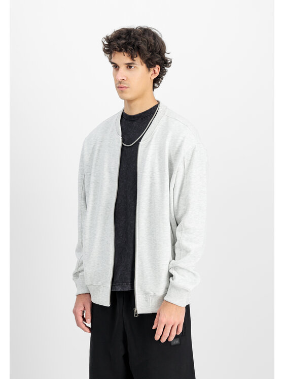 Alpha Industries Alpha Industries Kurtka bomber Studio Edition Fleece Bomber Jacket Szary Loose Fit