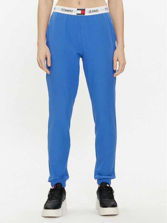 tommy jeans pantalon de pyjama uw0uw05154 bleu regular fit