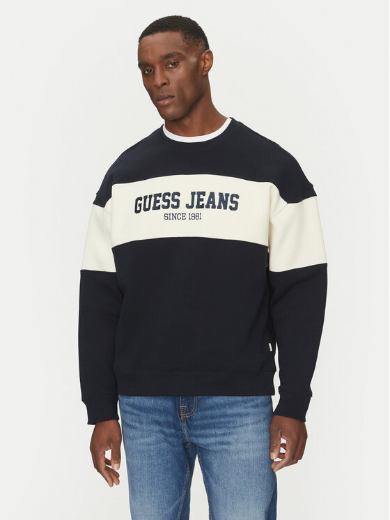 Guess Jeans Guess Jeans T-Shirt M4BQ39 K9V31 Tmavomodrá Regular Fit