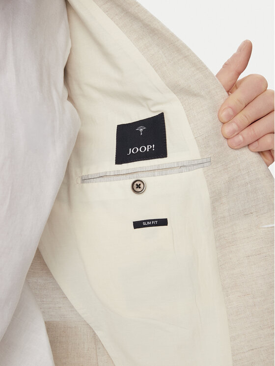 JOOP! JOOP! Marynarka Hoverest 30102592 Beżowy jasny Slim Fit