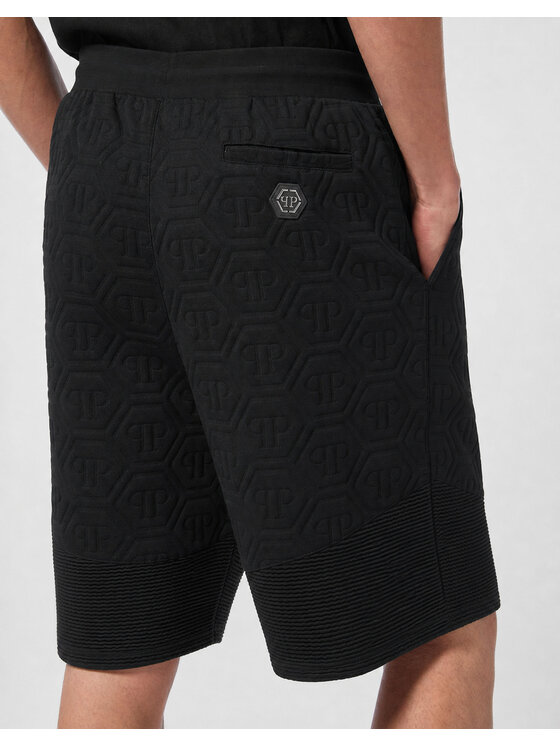 PHILIPP PLEIN PHILIPP PLEIN Sportovní kraťasy 31041 Černá Jogger Fit