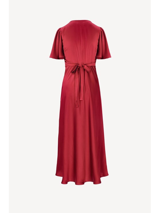 Castellani Castellani Sukienka codzienna Sukienka Sylvi Bordowy Regular Fit