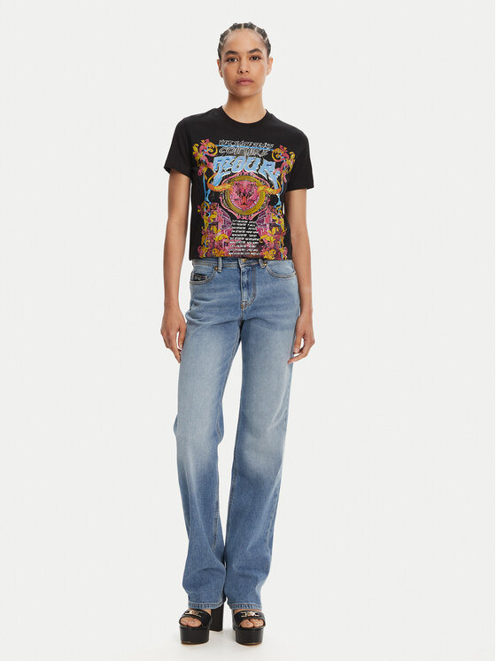 Versace Jeans Couture Versace Jeans Couture Tricou 78HAHC03 Negru Regular Fit