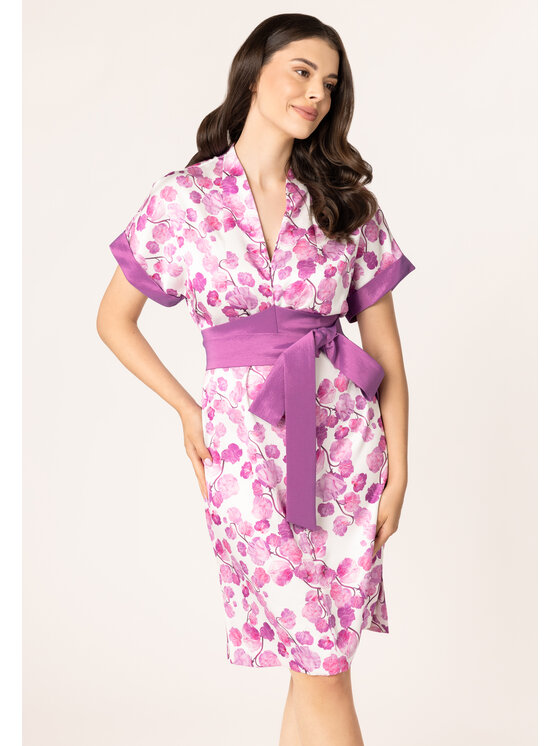 QUIOSQUE QUIOSQUE Sukienka letnia 4UC021 Fioletowy Regular Fit