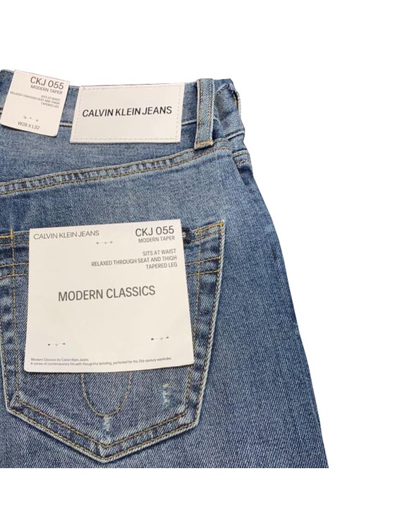 Calvin Klein Jeans Calvin Klein Jeans Jeansy JEANSY MĘSKIE MODERN TAPER Modrá Relaxed Fit