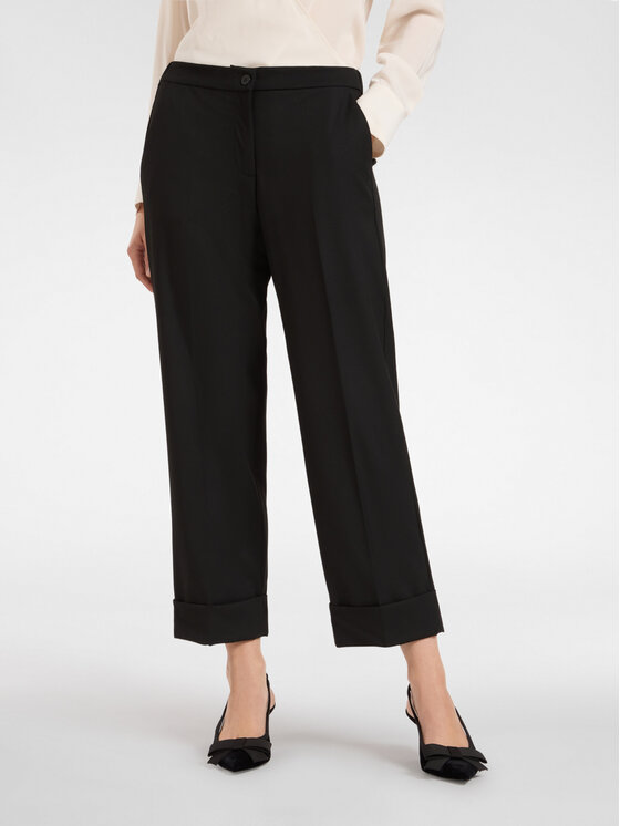 Elena Mirò Elena Mirò Pantaloni di tessuto P164P000360N033 Nero Cropp Fit