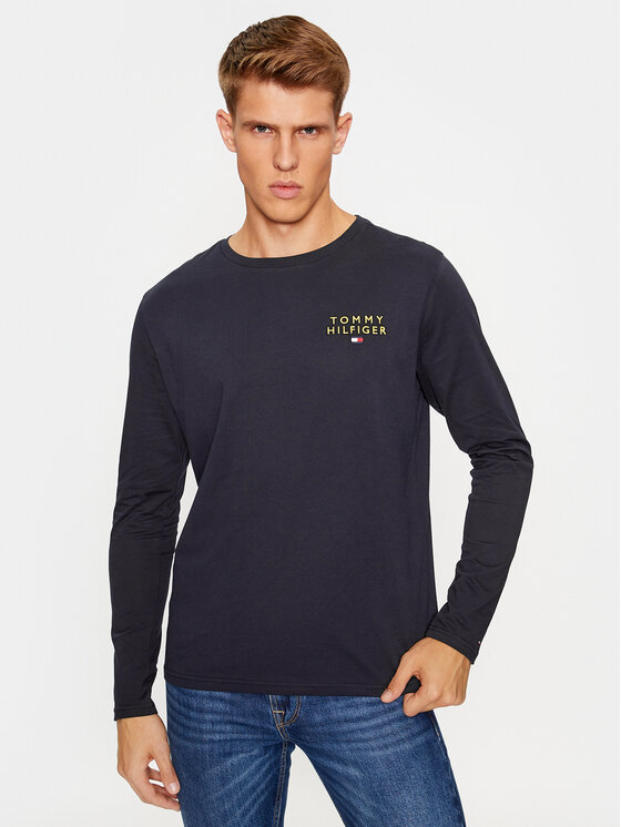 Tommy Hilfiger Longsleeve krekls UM0UM03067 Tumši zils Regular Fit