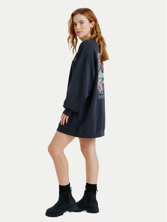 Roxy Roxy Bluză Saturday Night Vibes ERJKD03540 Negru Oversize