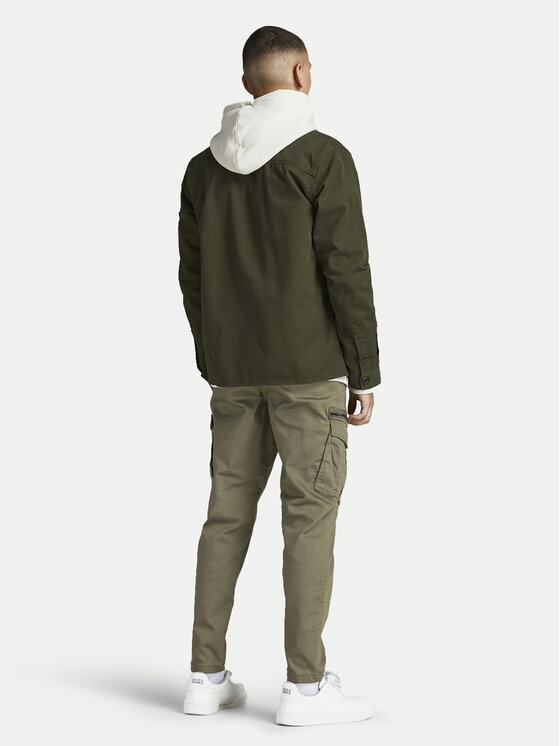 Jack & Jones Jack & Jones Medžiaginės kelnės Stace 12194246 Žalia Tapered Fit