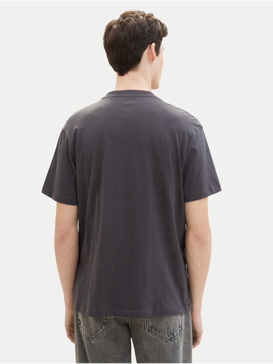 Tom Tailor Denim Tom Tailor Denim T-Shirt 1040880 Szary Relaxed Fit