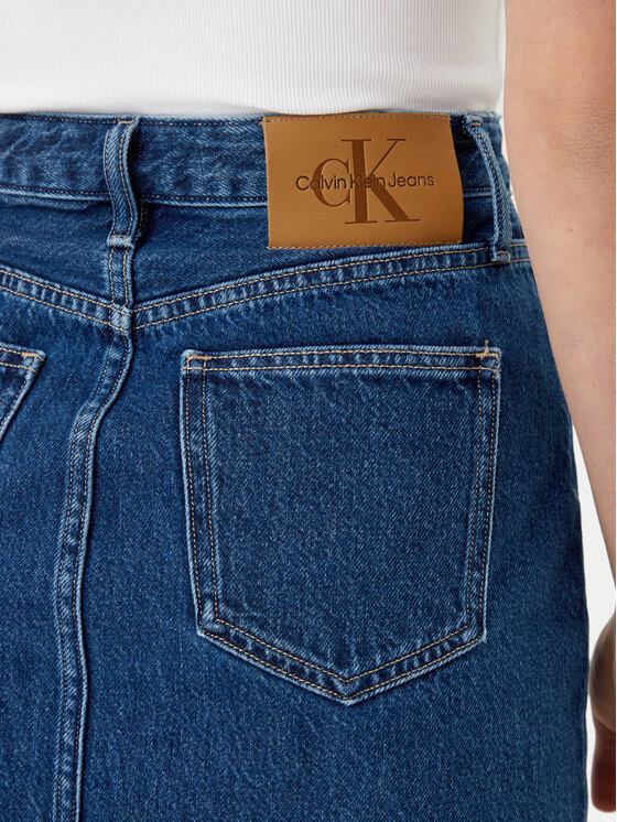 Calvin Klein Jeans Calvin Klein Jeans Spódnica jeansowa J20J224531 Granatowy Straight Fit