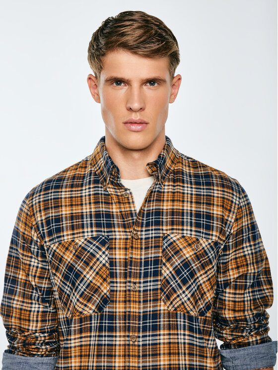 BIG STAR BIG STAR Koszula KOLISAR Granatowy Basic Fit
