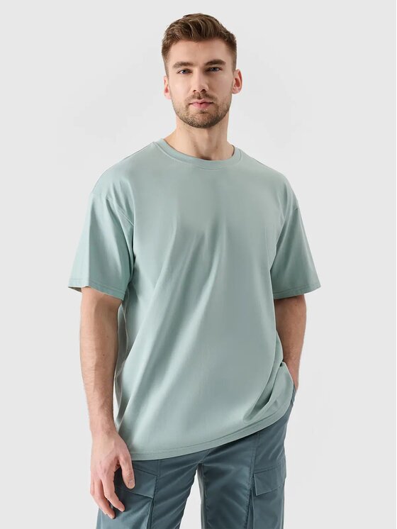 4F 4F T-Shirt 4FRSS24TTSHM2543-47S Πράσινο Oversize