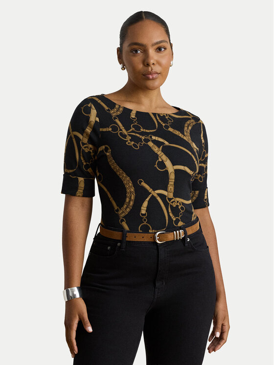 LAUREN RALPH LAUREN LAUREN RALPH LAUREN Bluzka Judy 200P13948001 Czarny Regular Fit