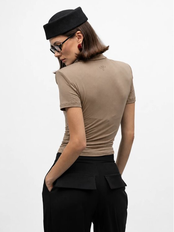 MANDRAGORA MANDRAGORA Bluzka Naia Kremowy Regular Fit