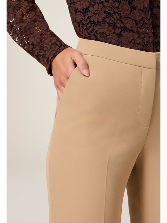 Oltre Oltre Pantaloni di tessuto P00LR009187N012 Écru Flare Fit