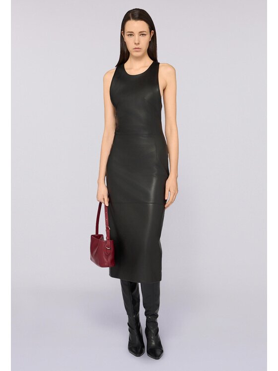 Trussardi Trussardi Vestito di pelle 7874A001797N033 Nero Slim Fit