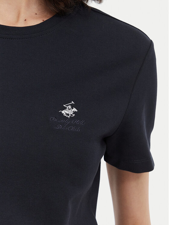 Beverly Hills Polo Club Beverly Hills Polo Club T-Shirt P-SS26W-TS516523 Σκούρο μπλε Regular Fit