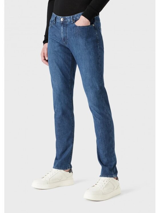 Emporio Armani Emporio Armani Jeansy 8N1J06 1D85Z Tmavomodrá Slim Fit