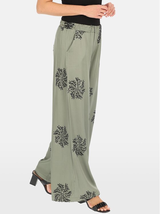Perso Perso Spodnie materiałowe PTE242379F Khaki Regular Fit