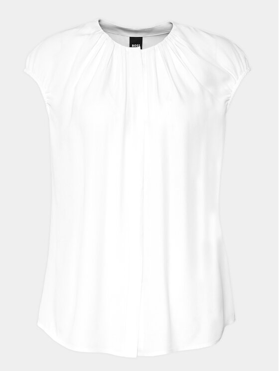 BOSS Boss Bluza Berika 50491355 Bela Regular Fit
