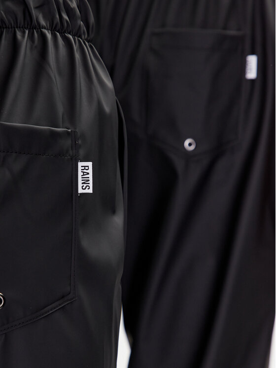 Rains Rains Штани з тканини 18560 Чорний Comfortable Fit