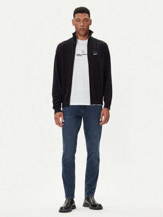 Karl Lagerfeld Jeans Karl Lagerfeld Jeans Kardigán A4M18031 Fekete Regular Fit