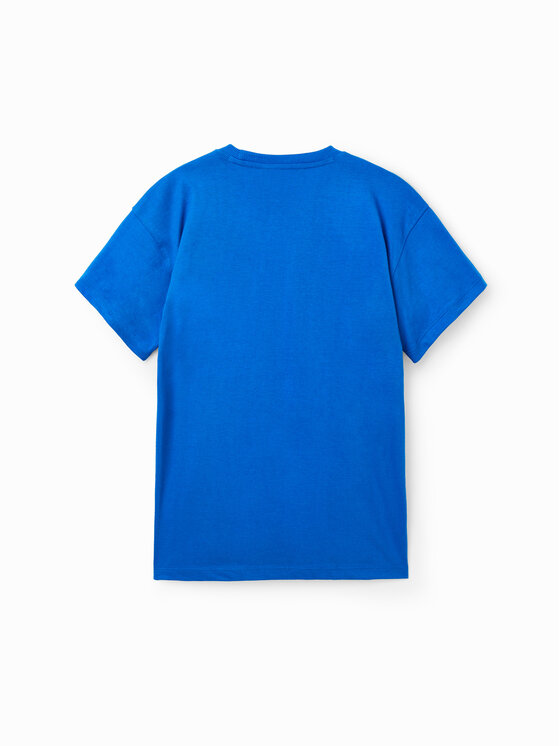 Desigual Desigual T-Shirt 23SBTK09 Niebieski Regular Fit