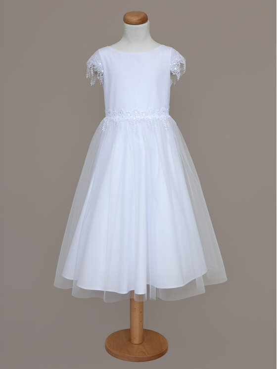 SLY SLY Sukienka 5SM-07A Biały Comfortable Fit