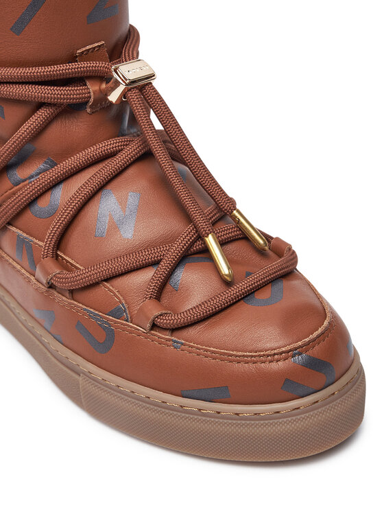Inuikii Inuikii Śniegowce Full Leather Print 65202-088 Brązowy