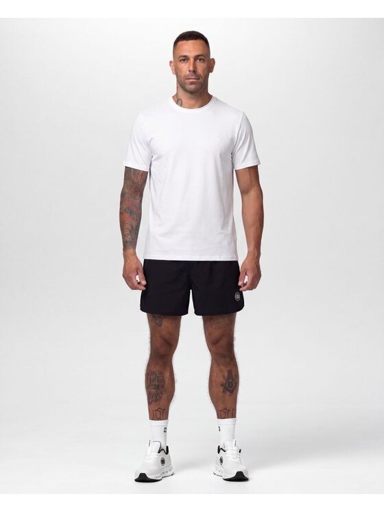PITBULL PITBULL Koszulka techniczna Casual Sport SMALL LOGO II Biały Regular Fit
