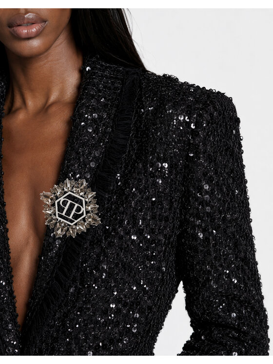 PHILIPP PLEIN PHILIPP PLEIN Marynarka 31266 Czarny Loose Fit