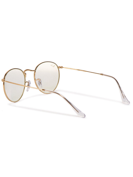 Ray-Ban Ray-Ban Okulary przeciwsłoneczne Round Flat Lenses 0RB3447 9196BL Złoty