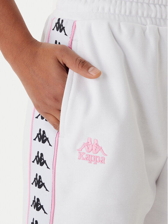 Kappa Kappa Pantaloni scurți sport Banda Ivissa 361R6NW Alb Regular Fit