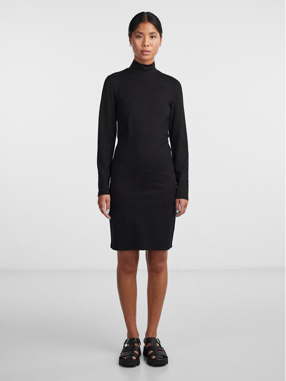 Pieces Rochie de zi 17141051 Negru Slim Fit