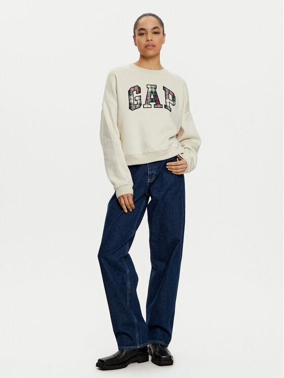 Gap Gap Majica dugih rukava 645565-01 Bež Regular Fit