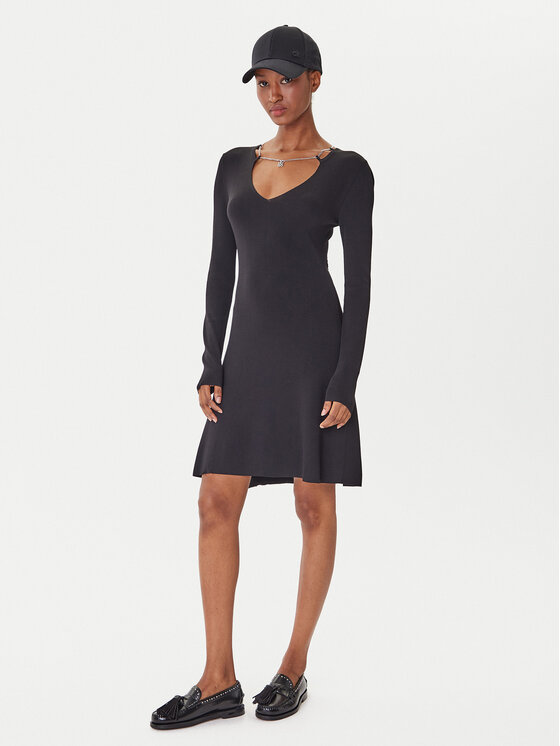 HUGO HUGO Trikotažinė suknelė Sibery 50548244 Juoda Slim Fit