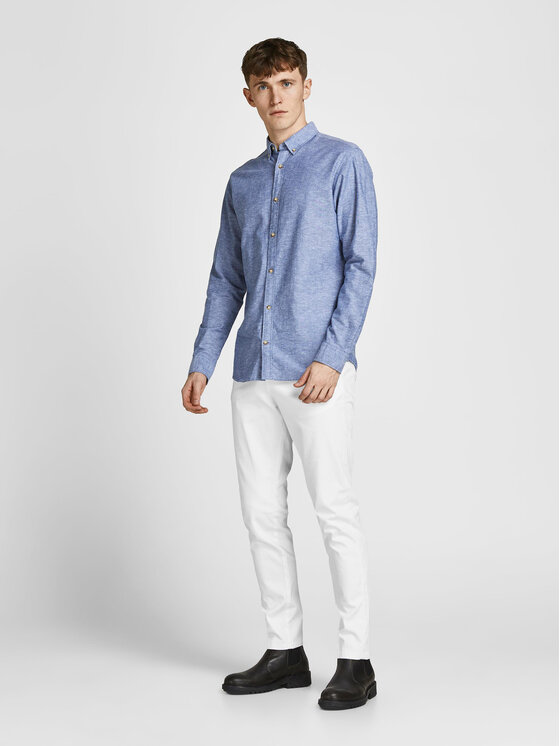Jack & Jones Jack & Jones Chino nohavice Marco 12150148 Biela Slim Fit