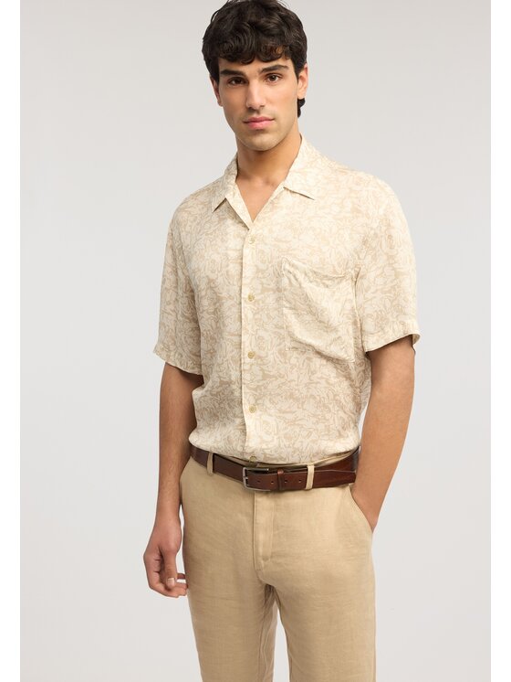 Trussardi Trussardi Koszula 5040N000047N0SB Kremowy Regular Fit