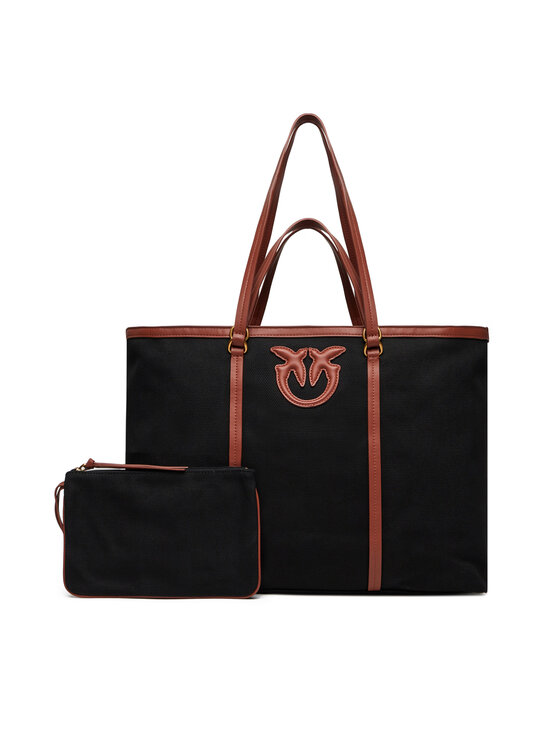 Geantă PINKO Miranda Shopper Extra PE 25 PLTT 104715 A2G2 Negru