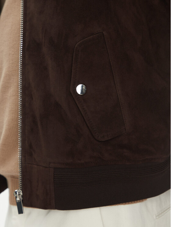 Serge Pariente Serge Pariente Ādas jaka M888 Brūns Regular Fit