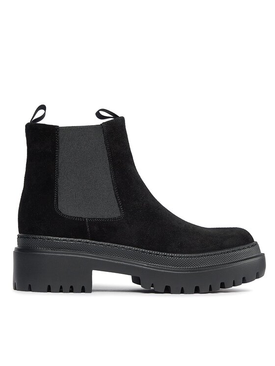 Pollini Pollini Kotníková obuv s elastickým prvkem SA21204G0HTI0000 Černá